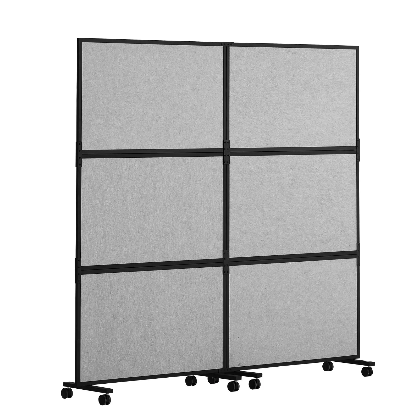 【DealsForYouDays】VEVOR Office Divider, 2 Panel Office Partition, Freestanding Office Divider Wall Partition & Privacy Divider Reduce Noise and Room Separation, Light GreySummervibes