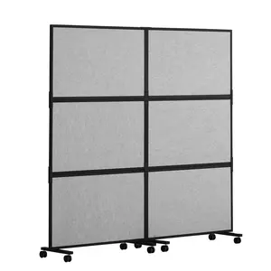 【DealsForYouDays】VEVOR Office Divider, 2 Panel Office Partition, Freestanding Office Divider Wall Partition & Privacy Divider Reduce Noise and Room Separation, Light GreySummervibes