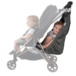 The Stroller Sling - Toddler Hammock that adds a second or third seat and turns a single stroller into a double OR a double stroller into a triple! The perfect stroller solution for traveling with 2-3 kids. Lightweight and easy to attach/detach.