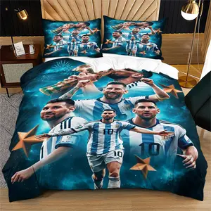 English Premier League Pattern Duvet Cover Set, Theme Bedding Set, Decorative Duvet Cover, Suitable For Interior Decoration, Suitable As a Moving Or Holiday Gift, Includes 1 Duvet Cover And 1 Or 2 Pillowcases, Excluding The Duvet Core And Pillow Core