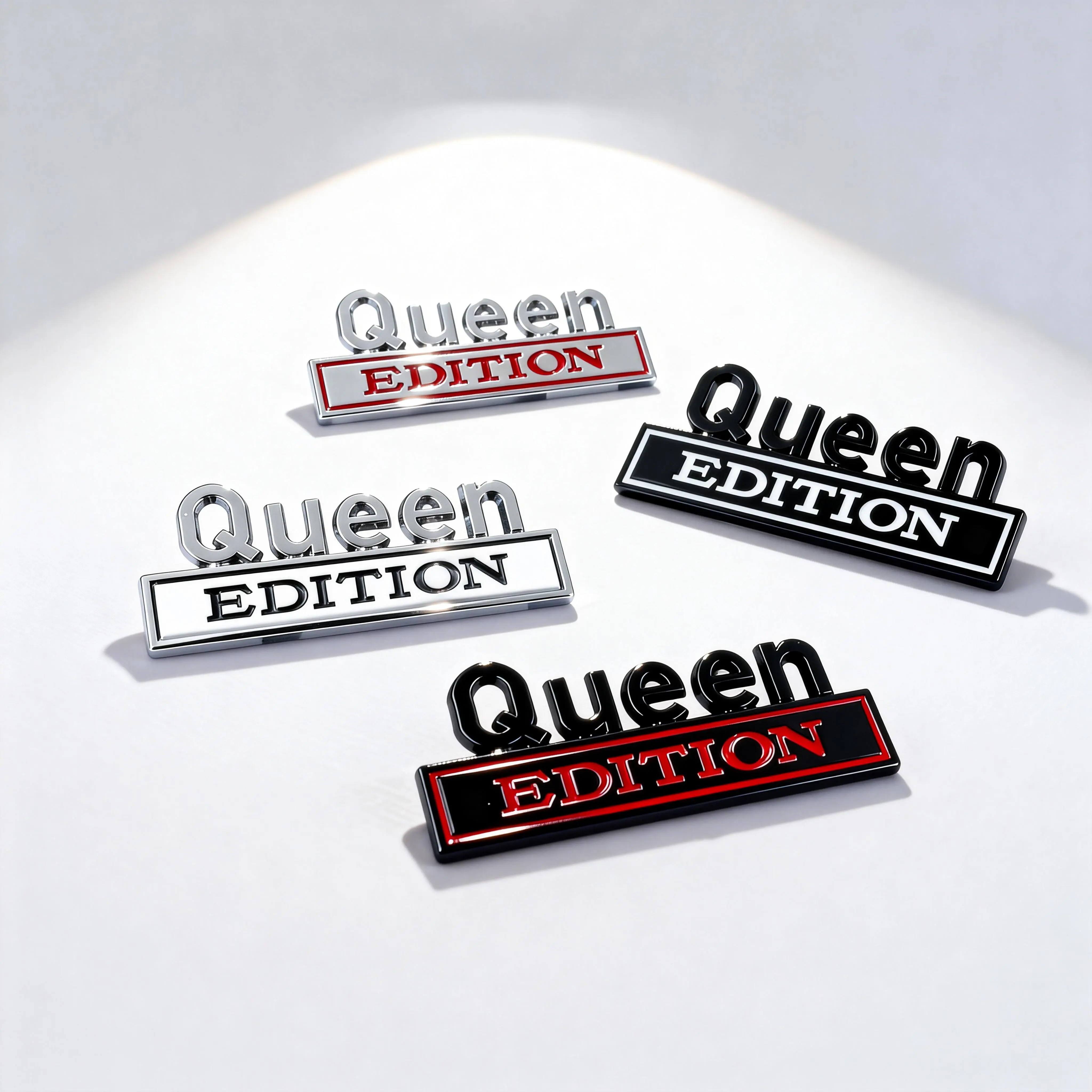 Queen Edition 3D Emblem Badge, Queen Fridge Magnet & Wall Sticker ，Queen Metal Car Badge, Stylish Auto Accessory Automobile Ornaments, Easy Peel and Stick Installation for Car Truck SUV Motorcycle #GLOBAL PICKS