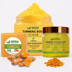 Turmeric Glow Bundle | Soap + Scrub + Pads
