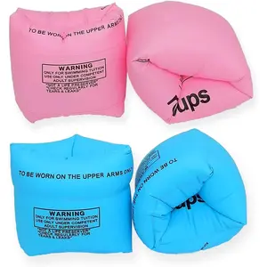 2 Pack Arm Floaties for Kids and Adults- Inflatable Floaties for Kids 6-12yrs, Blow up Water Wings for Toddlers, Swimming Arm Pool Floats for Children and Adults 30-150LBS(Blue and Pink)