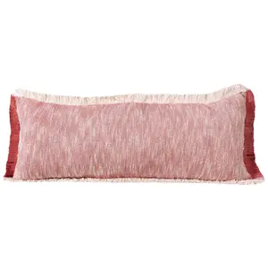 Ox Bay Two-Tone Lumbar Pillow with Fringe