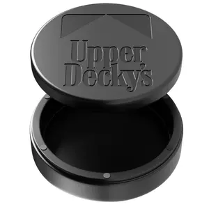 ZPACK Magnetic Zyn Metal Can, Upper Deckys Holder, Zyn Container, Magnetic Closure, Slim Pouch Can, Zyn Gift For Him- Engraved Upper Deckys Logo, Gray