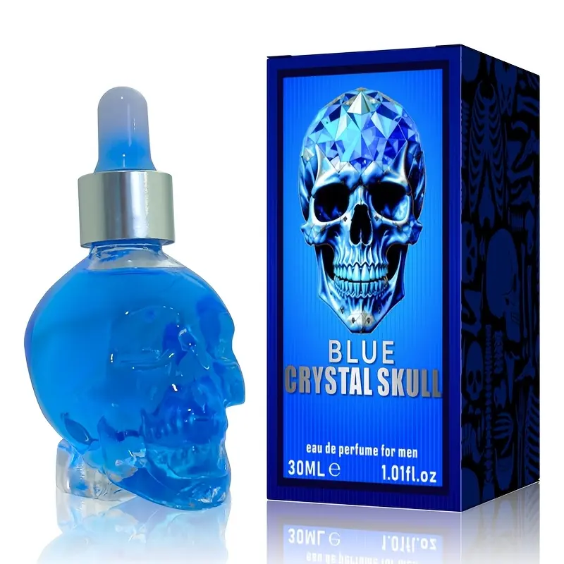 Gothic Crystal Skull Men‘s Perfume - Long-Lasting Eau de Cologne with Woody Floral Notes, Aromatic Woody Fragrance, Versatile Daily Fragrance for Dates & Parties, Premium Gift for Men, Fragranced, Woody Scents