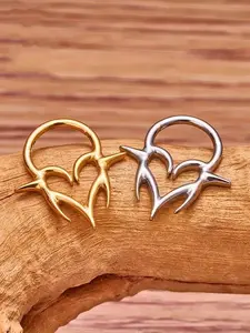 G23 Titanium Hypoallergenic Nose Ring for Women, Heart Spike Septum Piercing Jewelry, Clip-On Nose Ring, Titanium Nose Hoop, 16g 1.2mm 8/10mm, Gothic Punk Style, Septum Pierced Ring