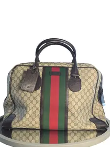 Pre-owned GUCCI Italy Travel Bags Vintage GG Monogram Duffle/Weekender Bag