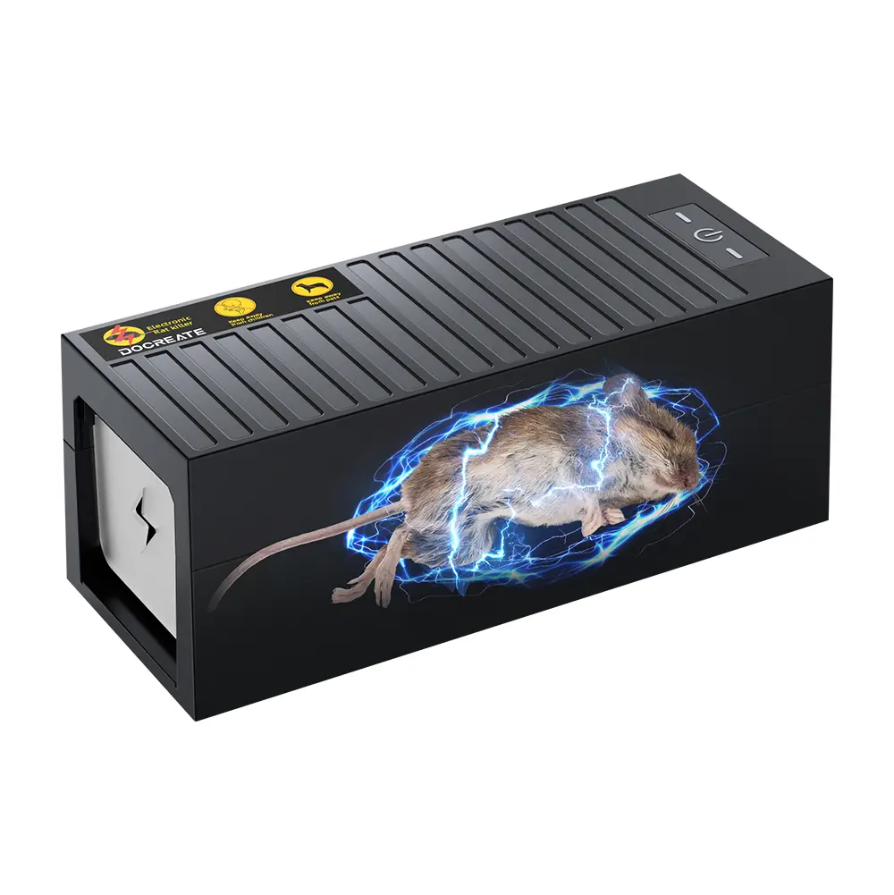 High Voltage Electric Rat Zapper, Indoor & Outdoor Mousetrap, No Poison, Reusable Rodent Killer for Home,Garden, Farm,Kitchen Warehouse, Pest Control