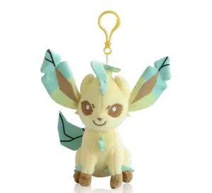 Leafeon 6" Plush Keychain Backpack Clip On Bag Hanger Charm Accessories