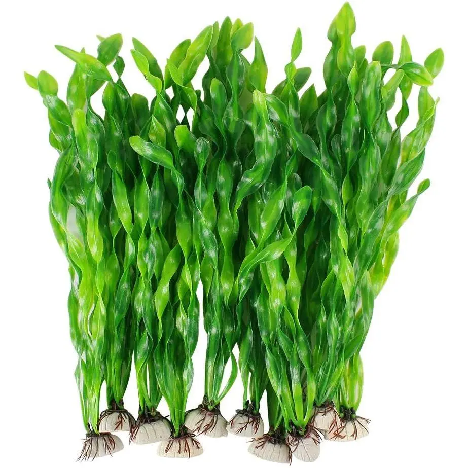 Artificial Seaweed Water Plants for Aquarium, Plastic Fish Tank Plant Decorations 10 PCS