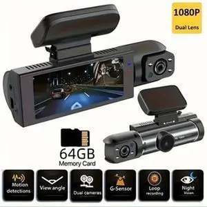 Front & Rear Dual Recording Dash Camera, 1080P HD Dashcam for Vehicle, Automotive Wide Angle Video Surveillance, Camera with IR Night-Vision, Camera Security, Dash Camera for Car, Dashcam, Car Accessories
