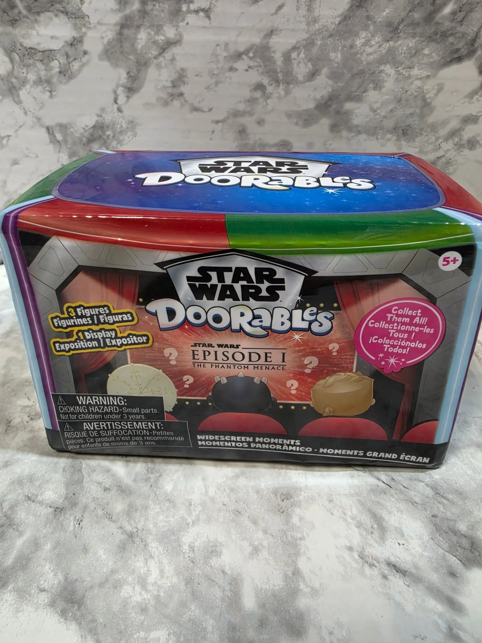 Star Wars Doorables The Phantom Menace Limited Edition Exclusive Collectible Set - Glitter Eyes Figures, Widescreen Diorama Display Back (Display Stacking Compatible), 3 Figures (Choking Hazard-Small Parts) (Literature & Art)