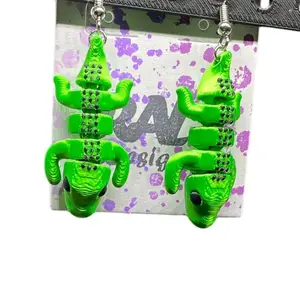 3D Printed Alligator Earrings