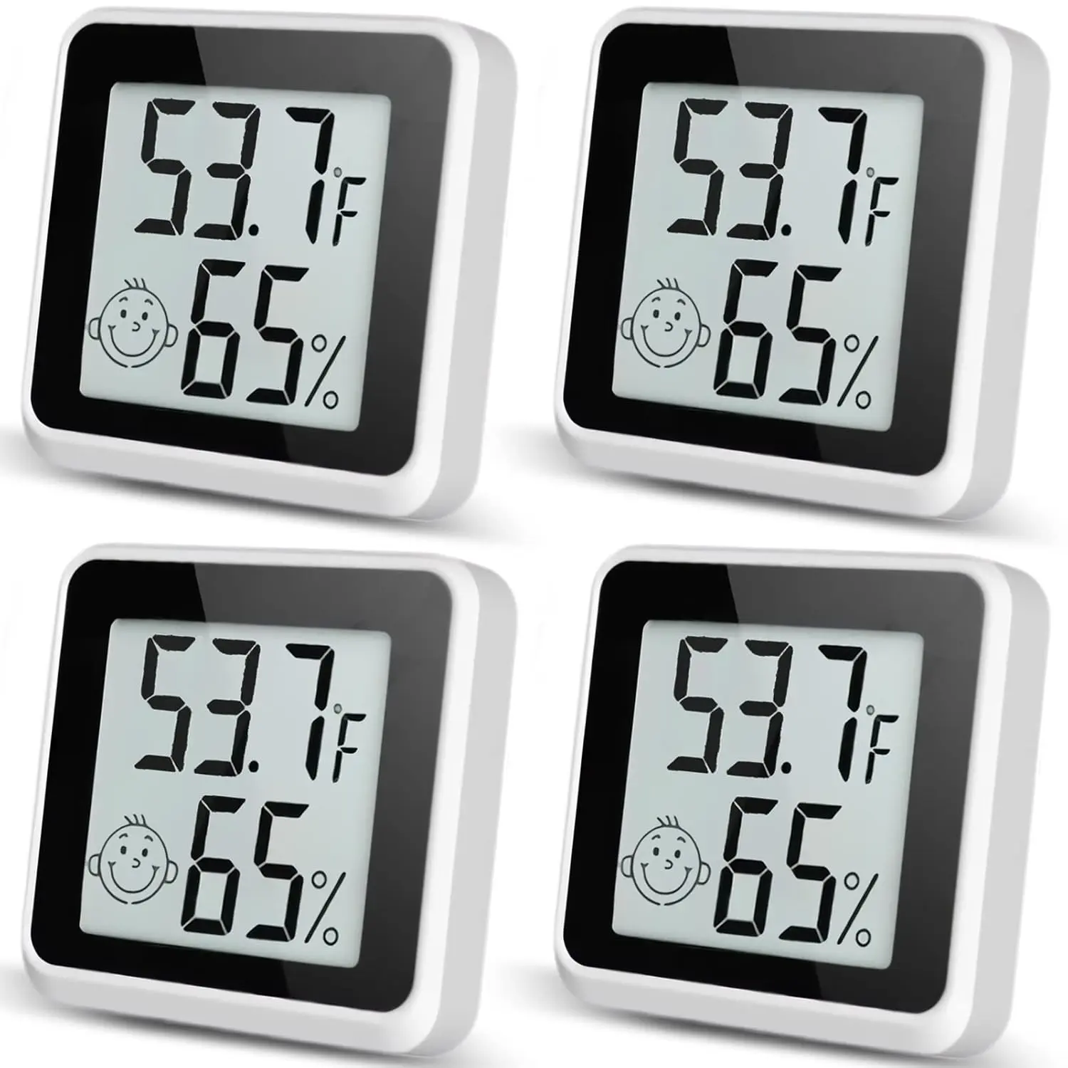 Indoor Humidity Meter Hygrometer 4Pack, Room Thermometer for Accurate Room Temperature , Digital Hygrometer with Indoor Thermometer for ,  , and Humidity Sensor  Comfort