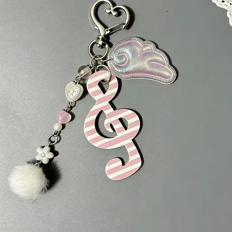 Bag Pendant Musical Note Bag Charm Three Styles Available Complex Design Unlikely To Be Duplicated Sweet And Cute Korean-Style Artsy Gifts For Friends & Couples For Bags And Keys Bag Chain Accessories Bag Charms For Handbags