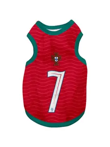 HalloStark Dog World Cup T Shirt Pets Football Jersey Sports Soccer National Team Vest Cat Summer Cool Clothes Apparel Portugal Breathable Mesh Lightweight Stretchy