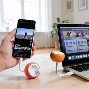 Direct insertion audio speakers, computer/mobile phone speakers, portable mini speakers, USB/type-c， Plug in to play music, bendable desktop speaker, amplify volume, suitable for work, meetings, elderly, outdoor, gaming