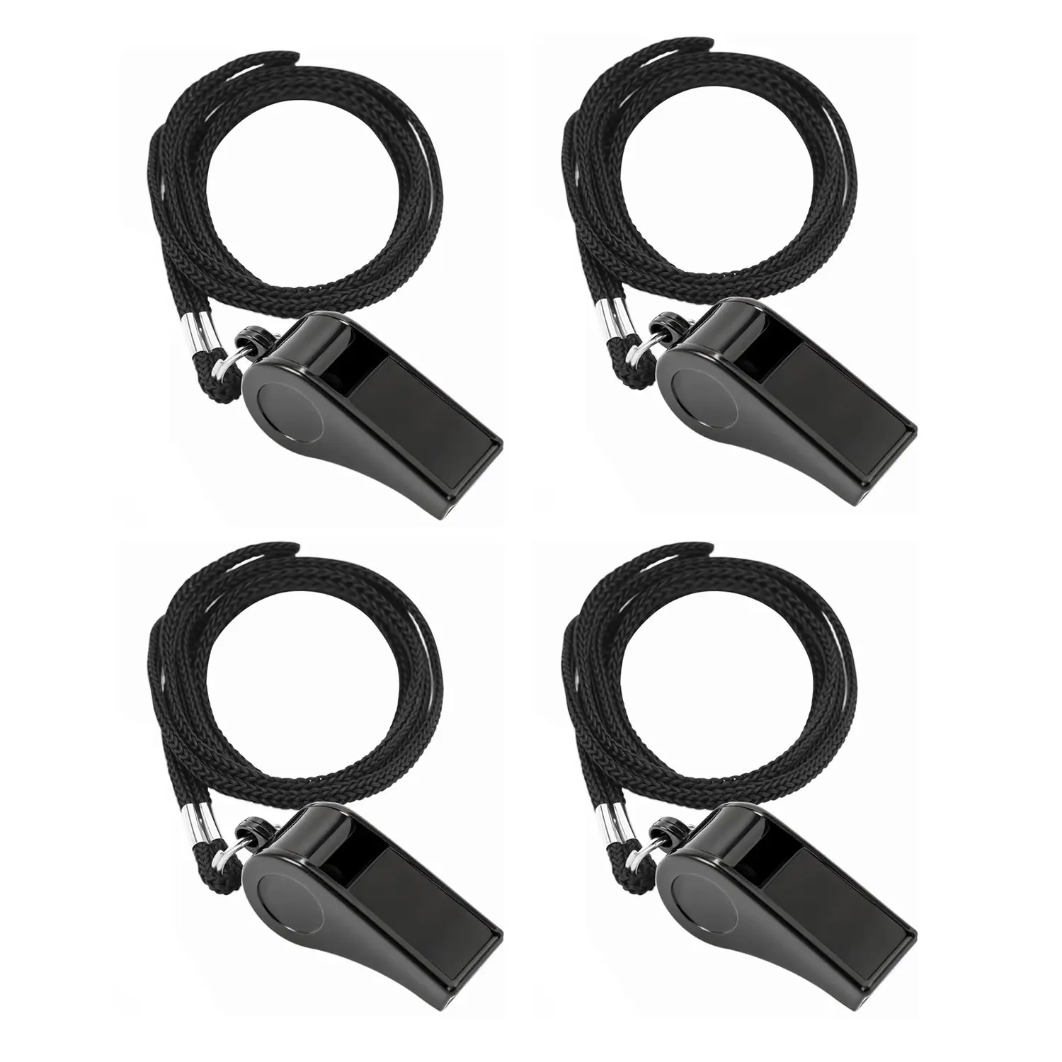 4PCS - Sports whistles with lanyards, with a loud and clear sound, perfect for coaches, referees, officials, outdoor enthusiasts, and family emergencies, Whistle Emergency