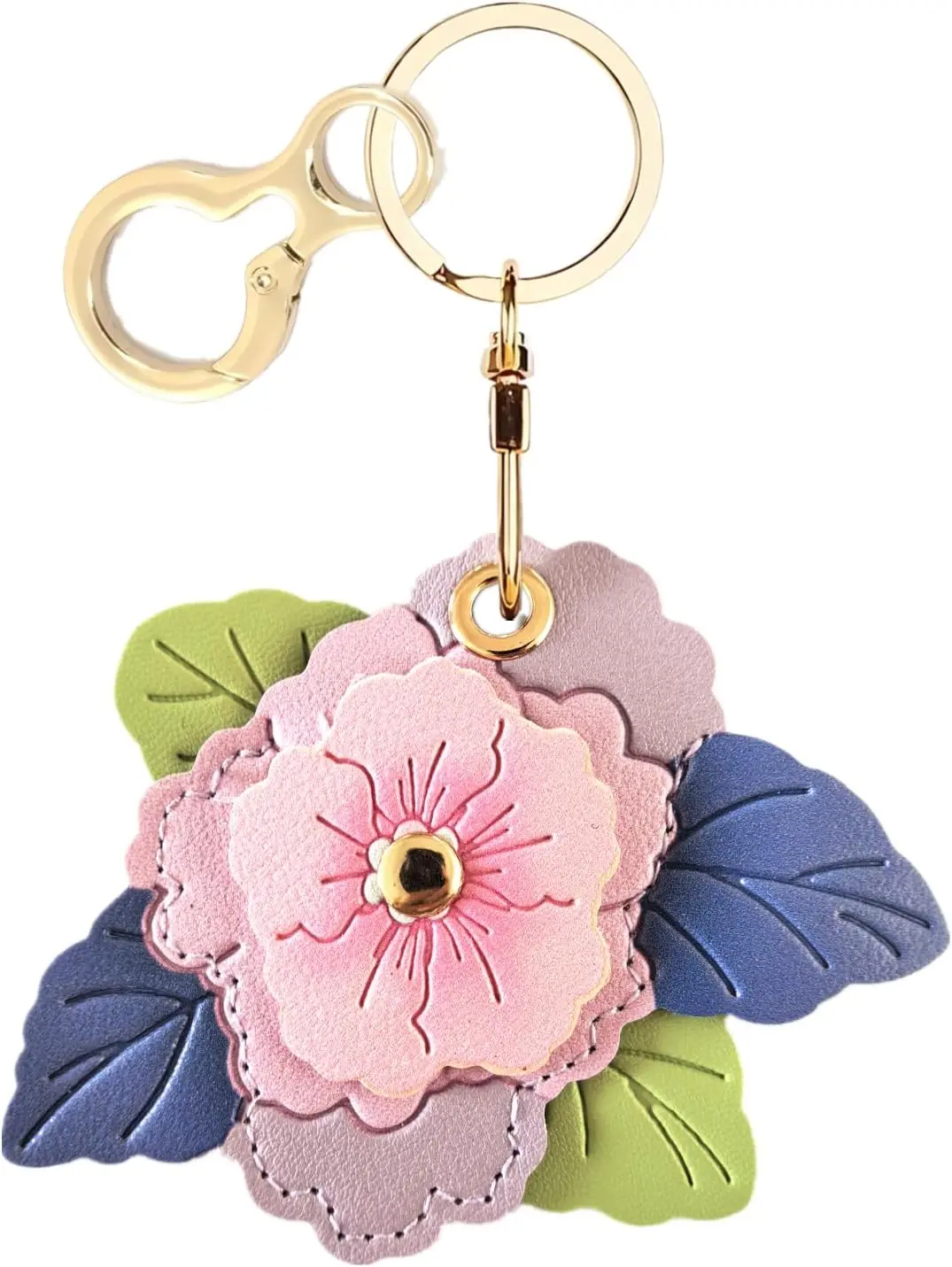 Unisex Leather AirTag Keychain Holder Case - Cute Protective Cover with Keyring