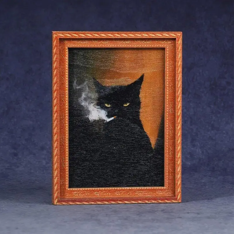 Retro Black Cat Refrigerator Magnet Vintage Animal Artwork Fridge Magnet Decorative Magnetic Ornament for Kitchen Locker Office Whiteboard Cabinet Door Cute Collectible Home Decoration Gift for Cat Lovers