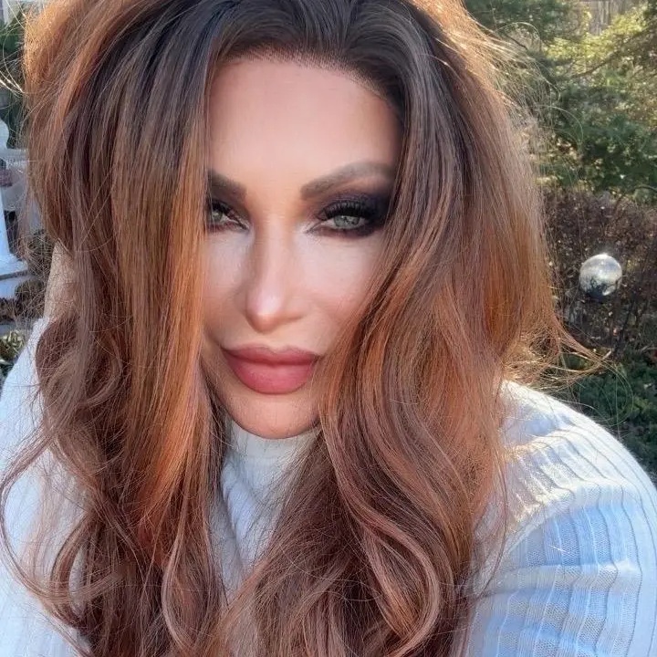 IMstyle Hedy 13*4 free parting lace front wig copper color with highlight curly NH20T1-LS14