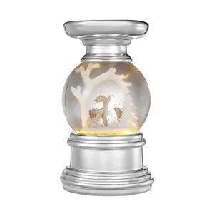 Haute Decor 6.5" Snowburst Snow Globe with Deer