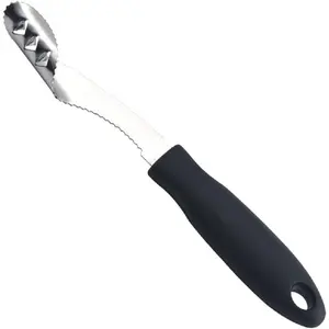 Jalapeno Pepper Corer, Stainless Steel Chili Corer Remover Deseeder kitchen Tool with Serrated Slice and Rubber Handle for Barbecue Cooking Accessories Kitchen Gadgets