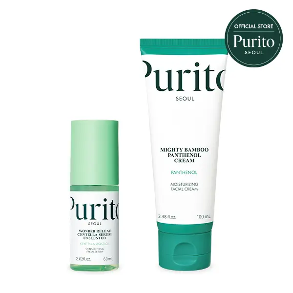 [Purito Official] BEST DUO For Glass Skin l Soothing Serum + Post-Acne Cream l Soothing Serum + Fungal Acne Safe Cream l Korean Skincare l Moisturizing Hydration