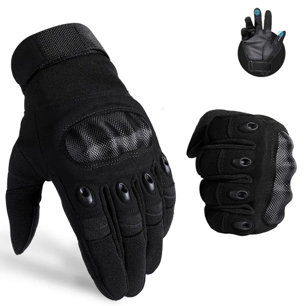 Full Finger Tactical Gloves, Touch Screen Hard Protective Shell Breathable Anti-slip Sports Gloves for Outdoor Riding Combat Working Shooting, Gloves Motorcycle, Dirt Bike Gear