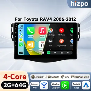 GPS Touch Screen Car Stereo Wireless Android auto with WiFi for Toyota RAV4 Rav 4 2006 - 2012 Replacement Car Screen Upgraded Wireless Carplay Audio