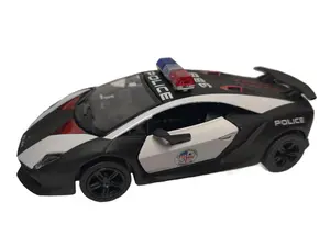 KINSMART Lamborghini Sesto Elemento Police 1:38 Scale Die Cast Model Toy Vehicle with Openable Doors and Pull Back Action 5 Inches Long