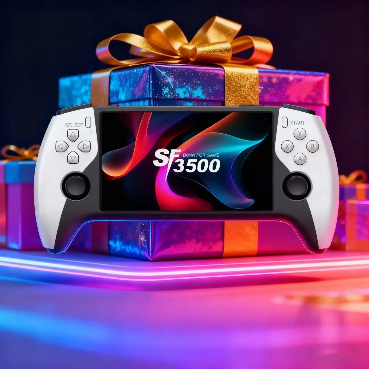 2026 New Sf3500 Upgrade Handheld Video Game Console, Portable Gaming Host, 5-Inch IPS Full HD Screen, 3000mah Long Battery Life, Ideal for Gamers, Handheld Game Consoles, Handheld Games Console