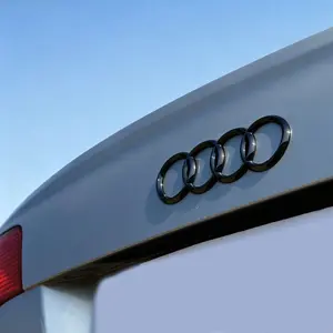 1pcs 177mm glossy black Four-Ring Emblem for Audi A6L, A4, TT, 2004-2006, Custom Tailgate Sticker, Car trunk badge logo, Auto Accessories, Automotive Decals, Decals For Vehicles