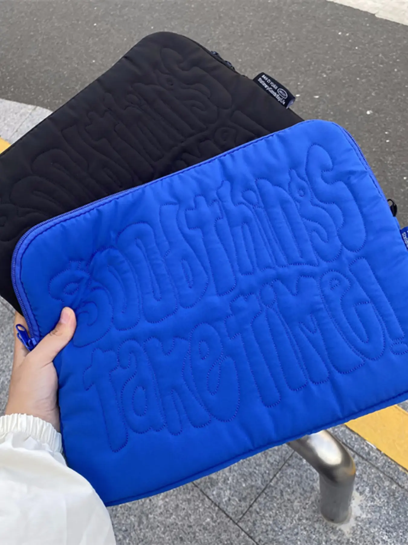 1PC Creative Letter Minimalist Cool Mac Laptop iPad Tablet Inner Tank Storage Bag Laptop Sleeve Laptop Computer Bag Laptop Bags 11 &13 &15 inch Anti drop Shock Absorber