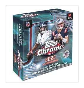 2025 Topps Chrome Football Mega Box/Pack - 7 Packs Per Box, 6 Cards Per Pack - Sports Cards, Trading Cards Box