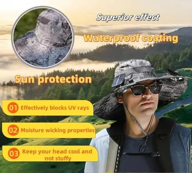 black fan hat