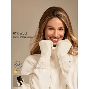GLOWMODE Toasty Touch 97% Wool-Blend Soft Insulating Touchscreen Gloves Autumn Winter Outdoors Daily Casual Wear