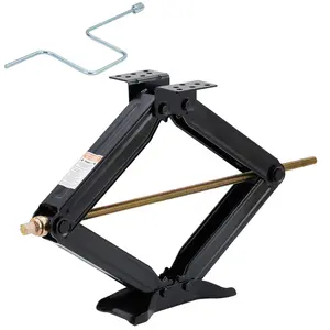 [fathers day gift]Heavy Duty 7500 lb Scissor Jack for Trailers - 4" to 24" Adjustable Height, Leveling & Stabilizing Jack with Crank Handle for Travel Trailers, Campers, RVs & 5th Wheels