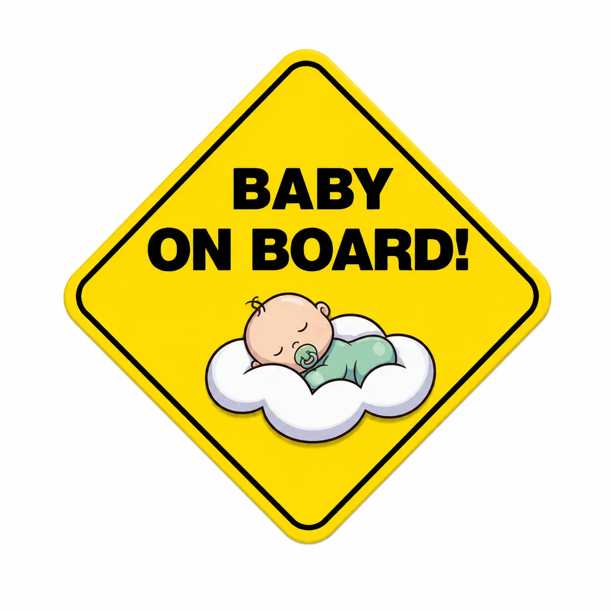 Reflective Baby on Board Car Sticker, Cute Car Accessories Safety Bumper Decal, Universal Easy-Removable Family Automotive Exterior Accessory, Car Accessories Cute