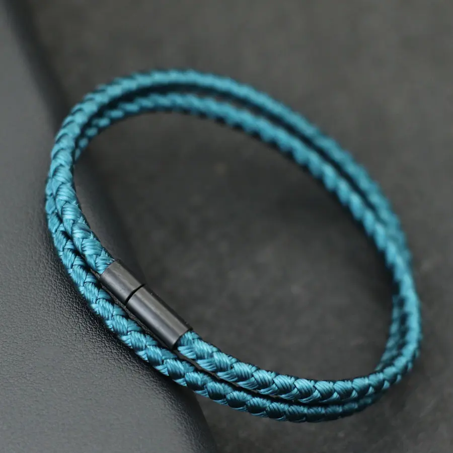 Braided Keel Rope Bracelet Men Personalized Magnetic Braided Model Double Layer Nautical Braclet Gifts For Him Pulseria