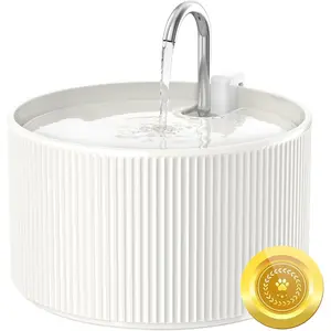 Ceramic  Water Fountain, 2.2L/74oz Automatic Pet Drinking Fountain for Indoor Cats and Small Dogs, Ultra Quiet, ,  Water Dispenser with Filter - Easy to Clean