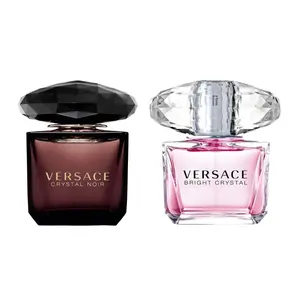 Versace Bright Crystal & Crystal Noir EDP for Women Bundle – 3.0 oz (90 ml) each Elegant Floral Fragrance High Quality Fragrance