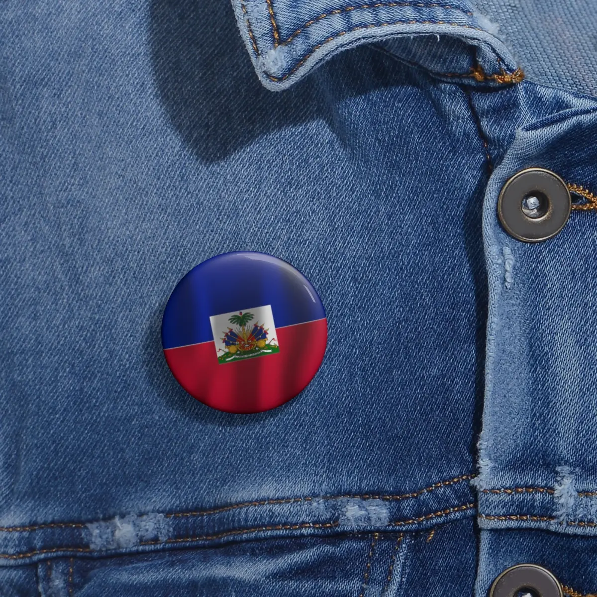 Haiti Pin Buttons - Haitian pride Pin / Haitian Flag Pin