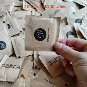100 Packs Disposable Gloves, Portable Household Cleaning Gloves, Independent Packaging, Convenient and Hygienic, Ideal for Home Use