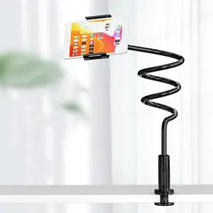 Flexible Long Arm Gooseneck Tablet Holder 360 Degree Adjustable Cell Phone Stand for Desk Universal Mobile Phone Holder for 4"-11" Phones & Tablets Lazy Bracket Mount for iPhone Samsung Galaxy