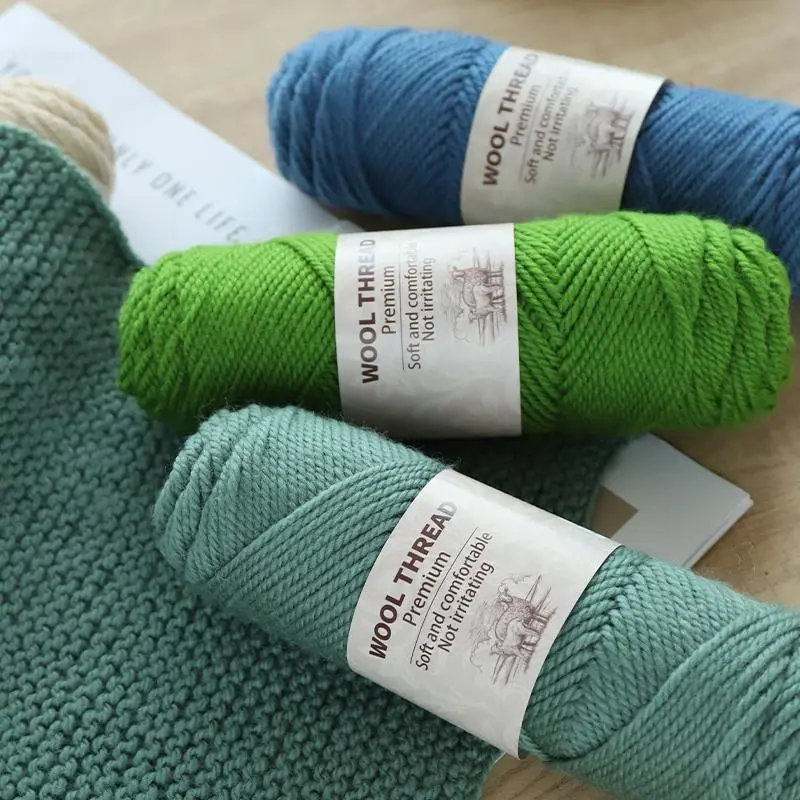 Wool Yarn, Hand Knitting Yarn, DIY Crochet Yarn for Sweater, Scarf, Hat, Gloves, Knitting Supplies for Home, for Handicraft, Beginner Friendly Knitting, Crocheting Supplies, Handmade Knitting