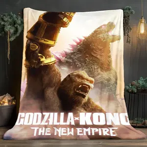 Godzilla and Kong Theme Soft and comfortable home blankets, small throw blankets, nap blankets, perfect Christmas gifts for friends and besties. Super soft heat-pressed blankets. Y251224034