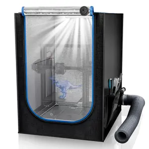 Yoopai Premium 3D Printer Enclosure with LED Light, Thermo-Hygrometer, and Ventilation Kit, 29.5×25.6×21.6"(Not include 3D printer)