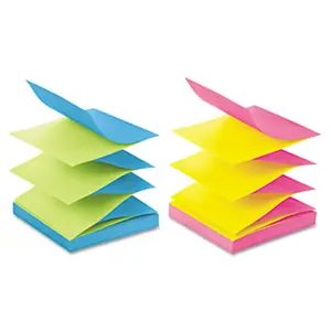 Sticky note Pop-up Notes R330-U-ALT Pop-Up Refills- 3 x 3- 4 Alternating Ultra Colors- 12 100-Sheet Pads/Pack